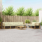 Set di divani da esterno 7 pcs Bianco e Crema 79 x 79 x 37 cm
