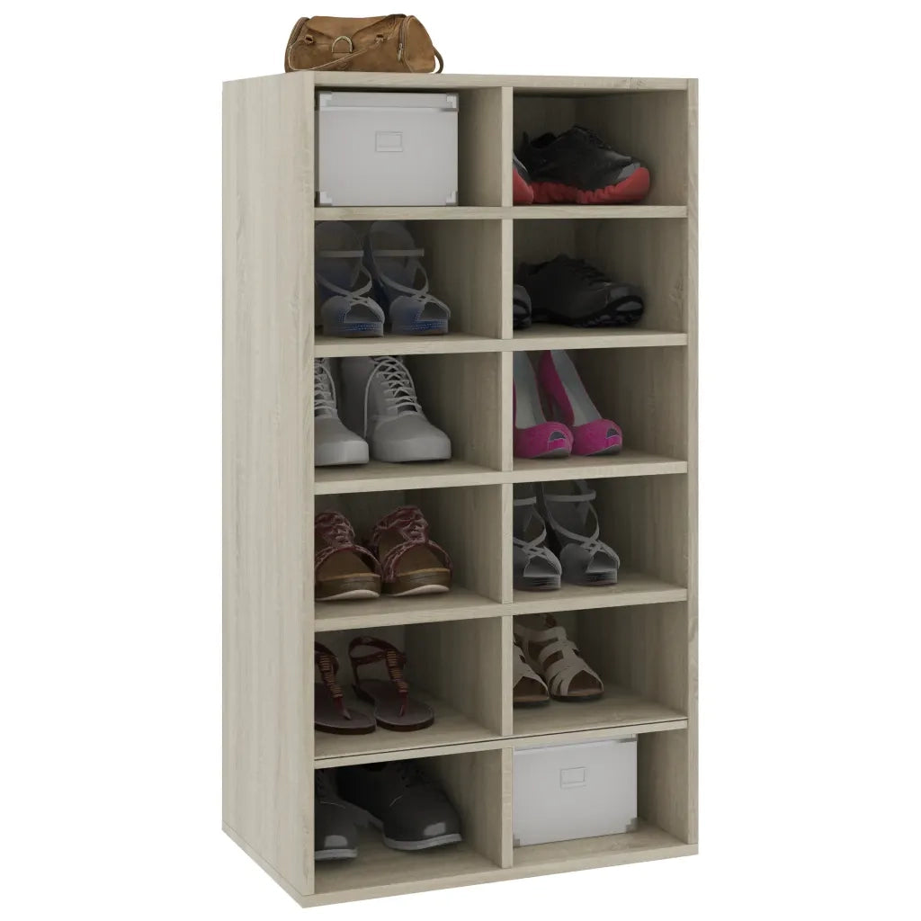 Scarpiera Rovere Sonoma 54x34x100,5 cm in Legno Multistrato 800399