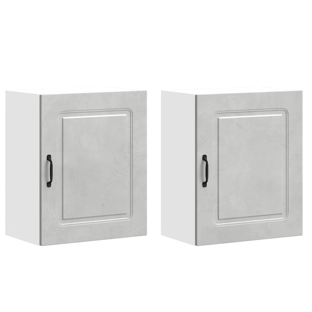 Pensili da cucina 2 pz Kalmar in Legno Multistrato Grigio cemento 853566