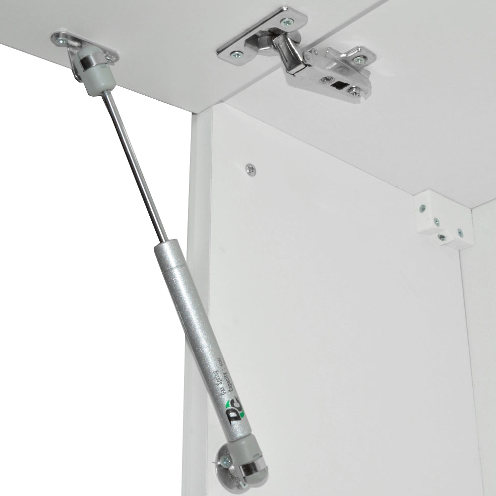 Cucina ad angolo Rick Sonoma/Bianco 227 x 167 cm, PL Marmo con striscia LED Vicco
