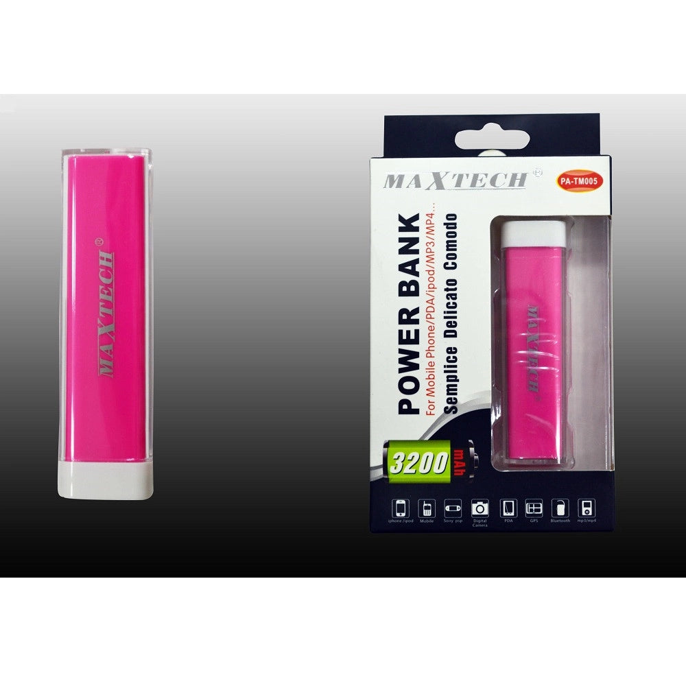 Trade Shop - Maxtech Power Bank Batteria 3200mah Ricarica Smartphone Ipod Mp3 Mpa Usb Pa-tm005 -