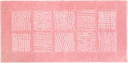 Tappeto Scendiletto Camera Bagno 65x140 cm Shaggy Puro Cotone Assorbente Antiscivolo Rosa