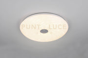 GRAVITY PLAFONIERA LED 22W 2600lm, 2700 - 6500K EFFETTO CIELO STELLATO CON TELECOMANDO MULTIFUNZIONE D. 38CM DIMMERABILE