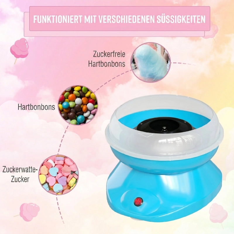 Macchina per zucchero filato per uso domestico, 550W, ideale per feste per bambini, compleanni e altro ancora.