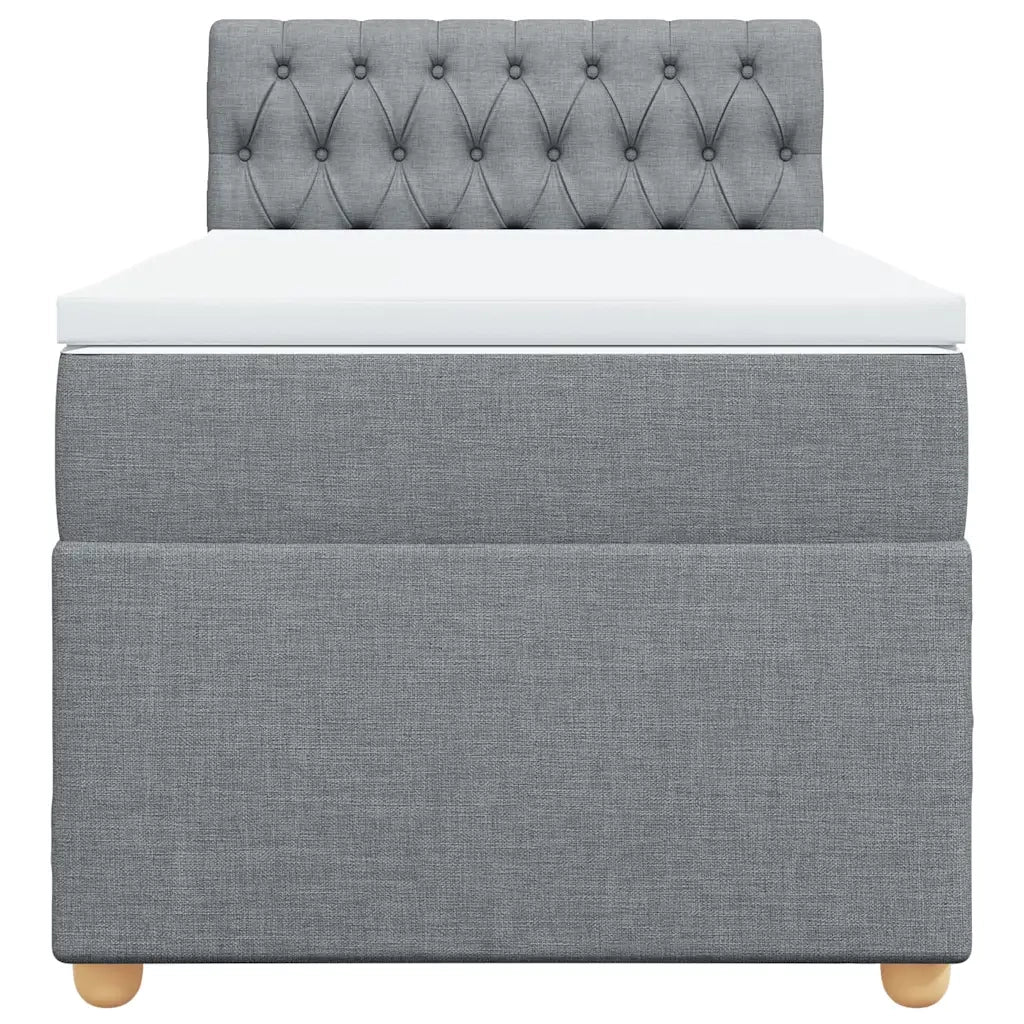 Giroletto a Molle con Materasso Grigio Chiaro 80x200 cm Tessuto 3288814