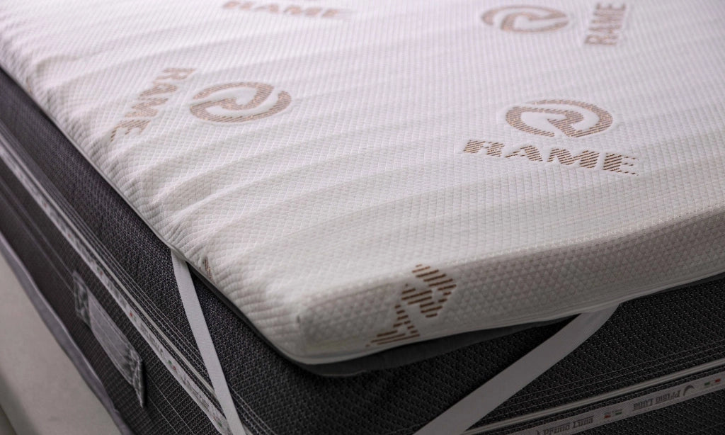 Afella, Topper Matrimoniale Sfoderabile Made in Italy, 190x200x5h cm Bianco