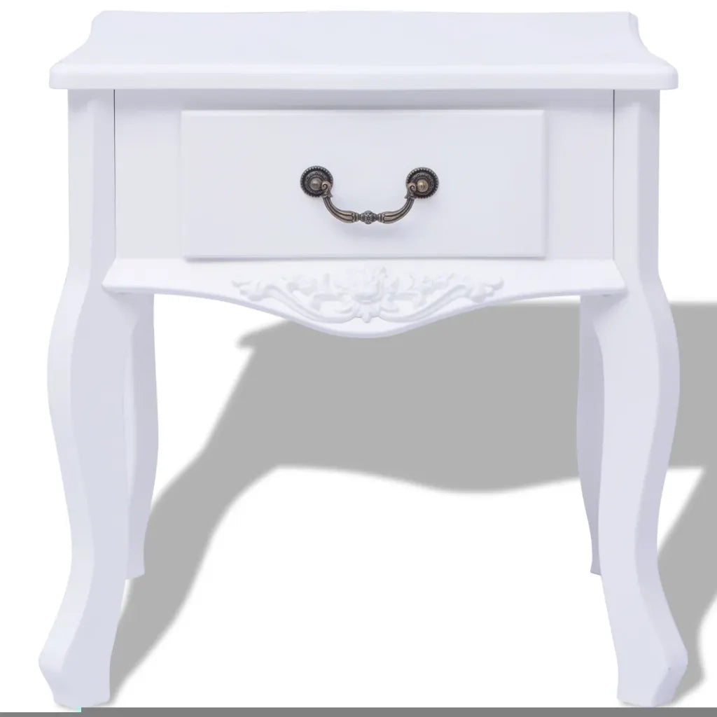 Armadietti da letto 2 pezzi MDF Bianco 242750
