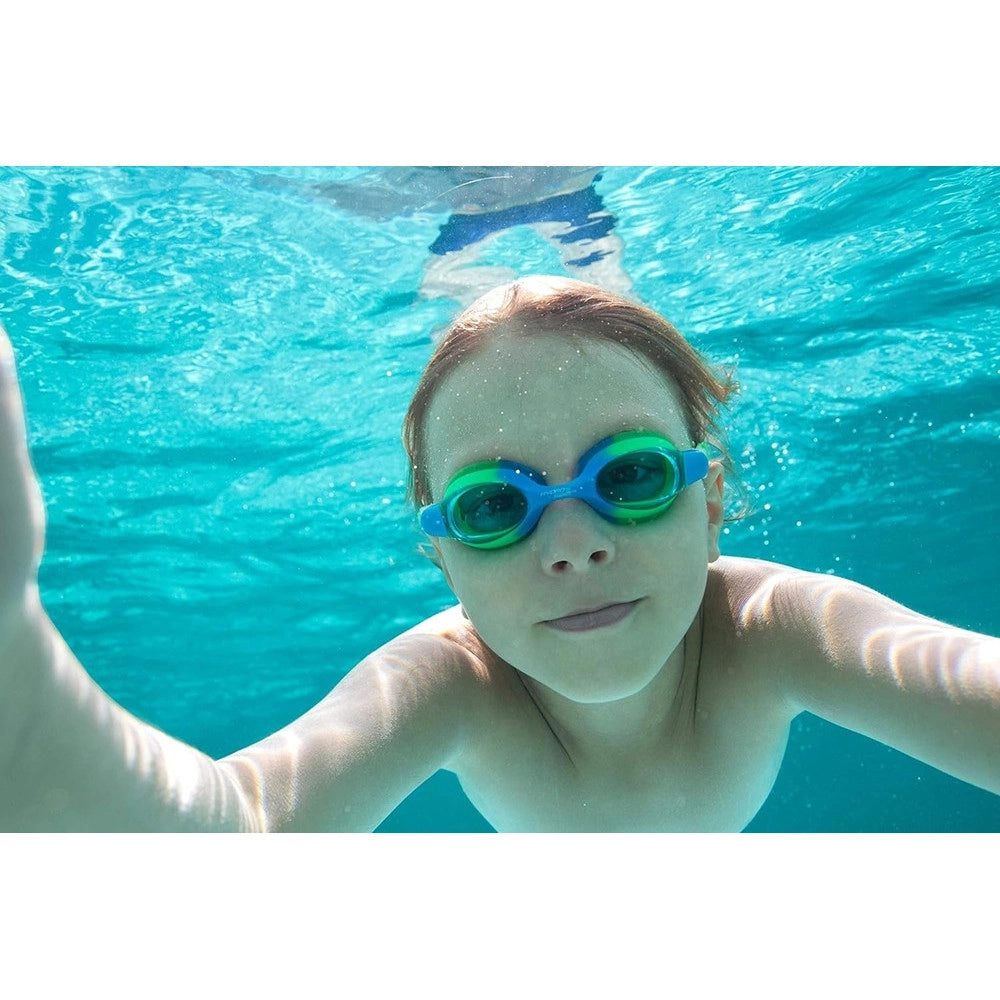 Trade Shop - Occhialini Da Nuoto Piscina  In Silicone Per Bambini 7-14 Anni Ocean Crest 3 Colori 21065 -