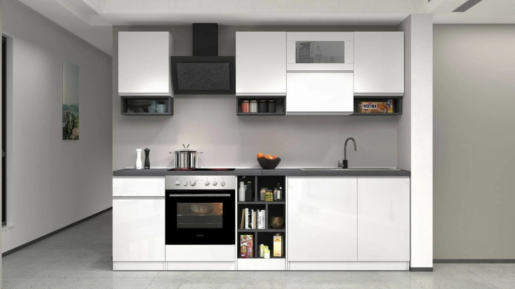 Cucinino Attiko, Cucina un Cassetto Made in Italy, Bianco Lucido