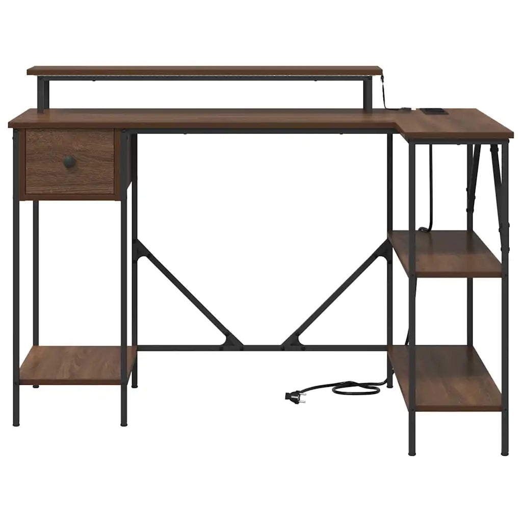 Scrivania Rovere Marrone 120 x 79 x 86,5 cm Legno multistrato 859404