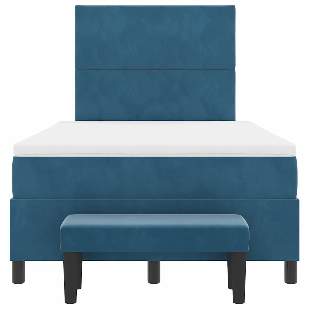 Letto a molle con testiera Blu scuro 190 x 120 cm Velluto 3344568