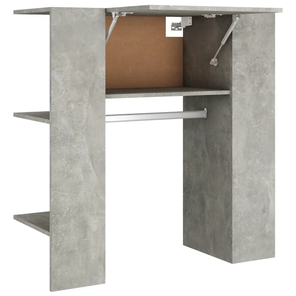 Armadio da ingresso moderno e salvaspazio 97,5 x 37 x 99 cm design elegante in legno composito grigio cemento 02_0047946