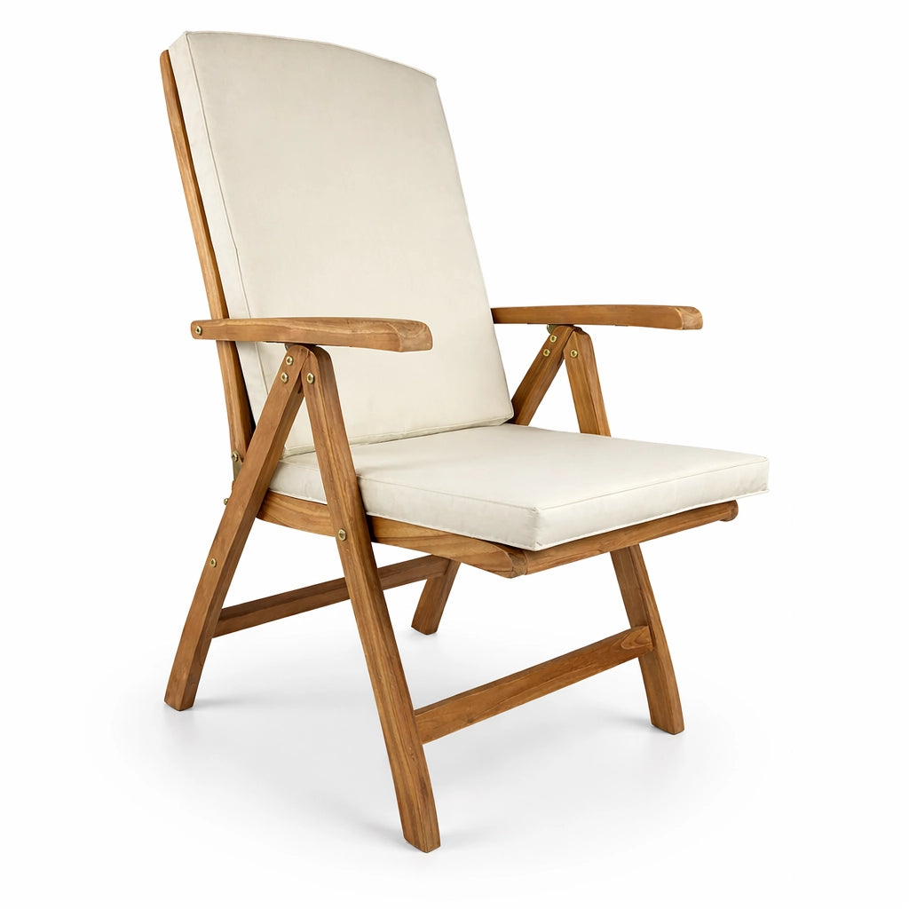 Sedia Pieghevole con Braccioli in Teak - Bali