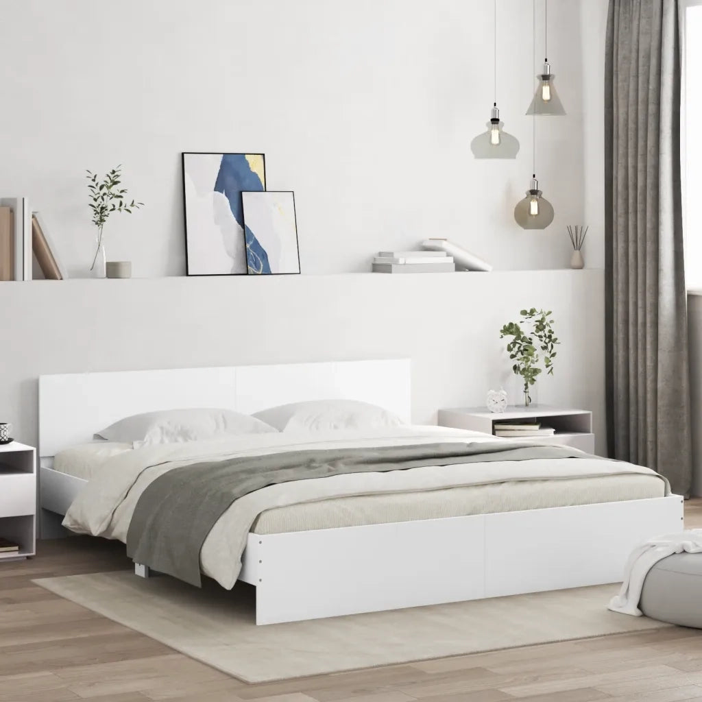 Giroletto con LED senza Materasso Bianco 180x200 cm 3207588