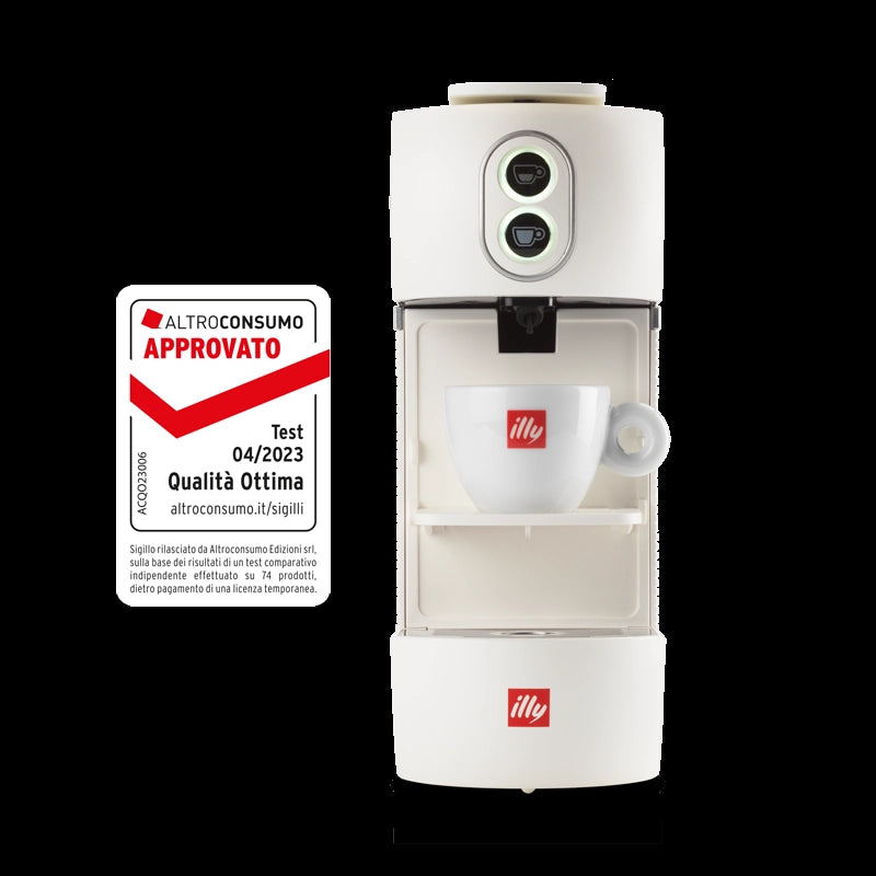Illy easy macchina da caffè espresso a cialde e.s.e colore bianco