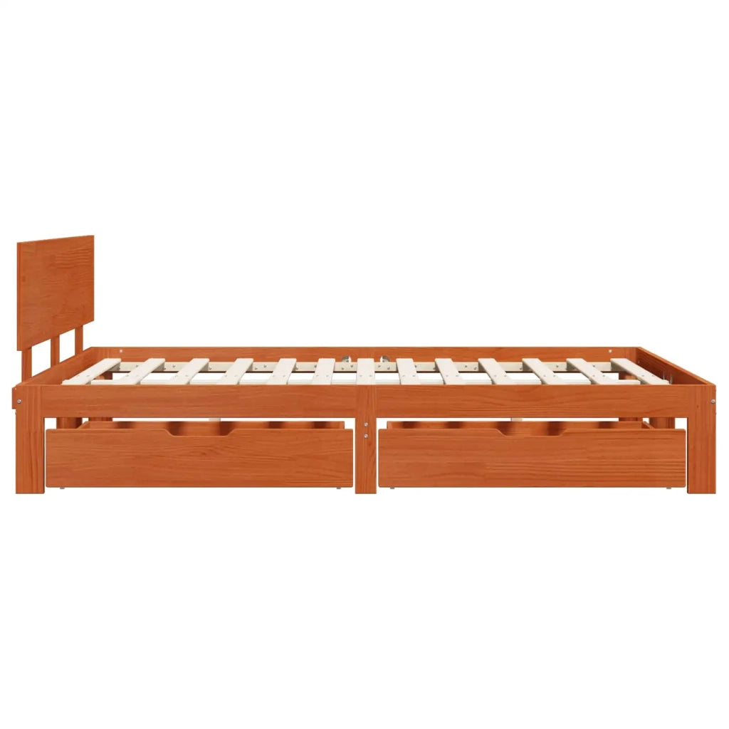 Struttura del letto 3 pcs Marrone cerato Legno di Pino Massello 3422767