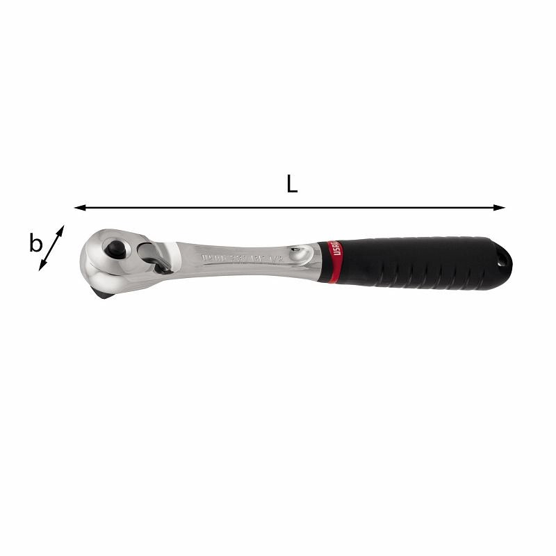 Cricchetto con sistema di trattenimento bussola attacco 1/2" Usag 237 1/2 BP