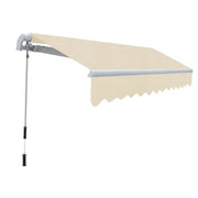 Tenda da Sole Pieghevole Manuale-Tenda parasole per Patio 300 cm Crema