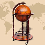 Minibar a Forma di Globo con Supporto in Legno di Eucalipto  cod mxl 53926