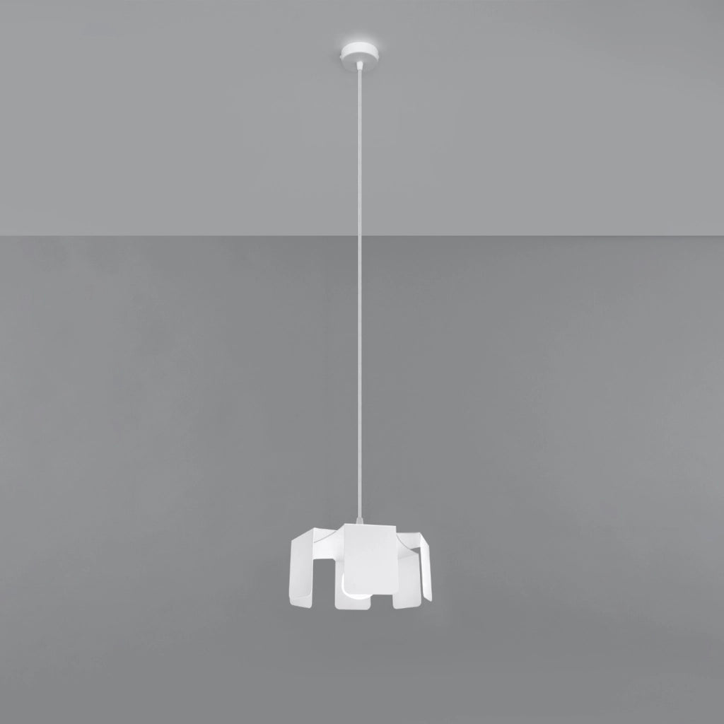 Lampada a sospensione CROCUS bianca metallo E27 Pure Lume