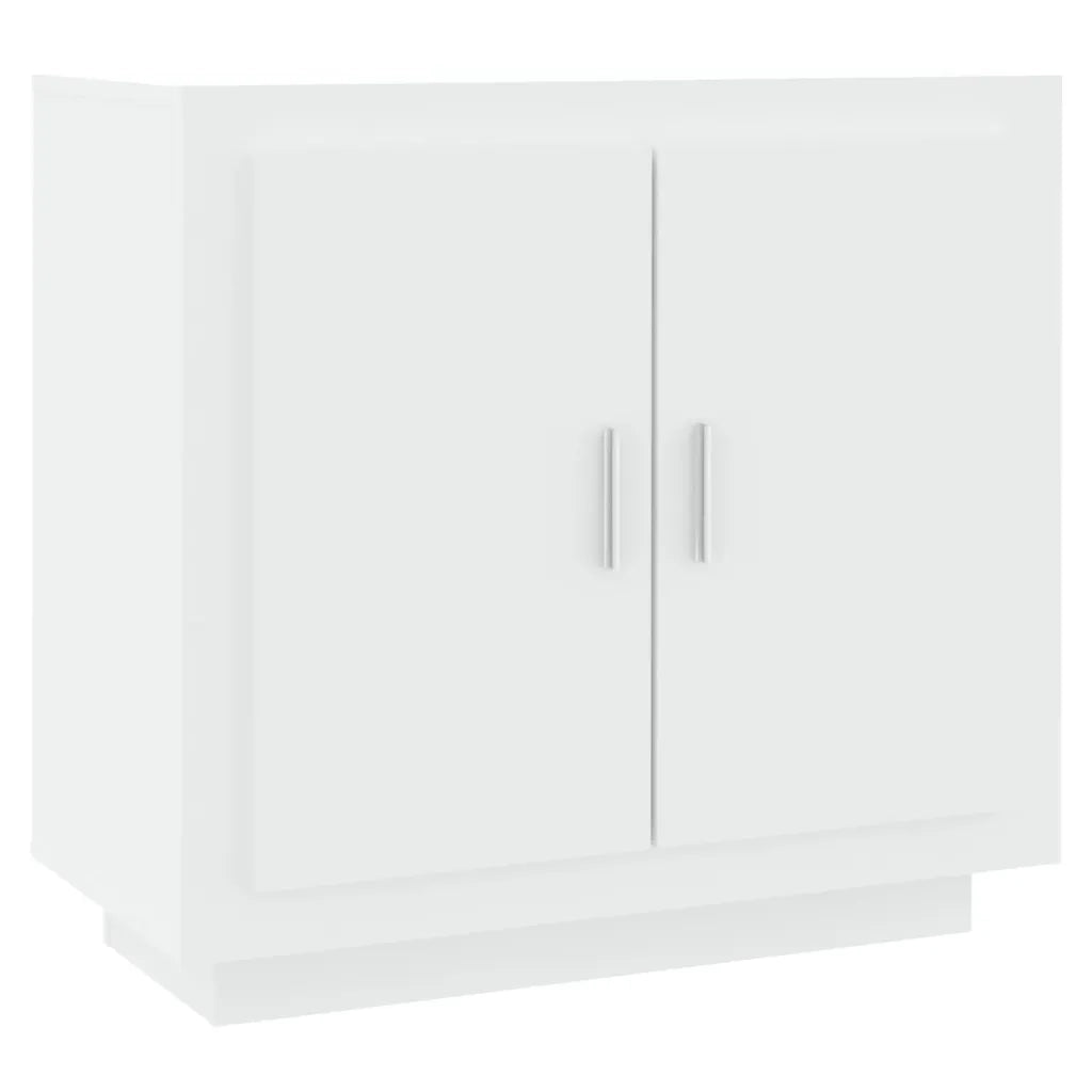 Credenza | Madia | Buffet da pranzo | Armadio da pranzo Bianco 80x40x75 cm in Legno Compensato