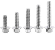 Viti a flangia M6 - 10 pezzi - Acciaio inox SS304 - Testa a 6 punte - Materiale di fissaggio - Resistente alla corrosione - Viti a 6 punte con testa a zanco