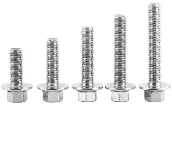 Viti a flangia M6 - 10 pezzi - Acciaio inox SS304 - Testa a 6 punte - Materiale di fissaggio - Resistente alla corrosione - Viti a 6 punte con testa a zanco