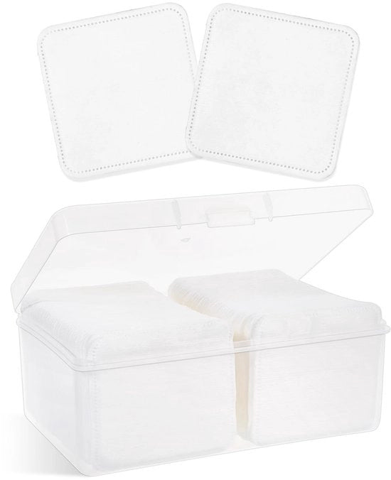 Pannelli di assorbimento per trucco a 3 strati ipoallergenici - 100 pezzi - 7,5 x 7 cm - Bianchi
