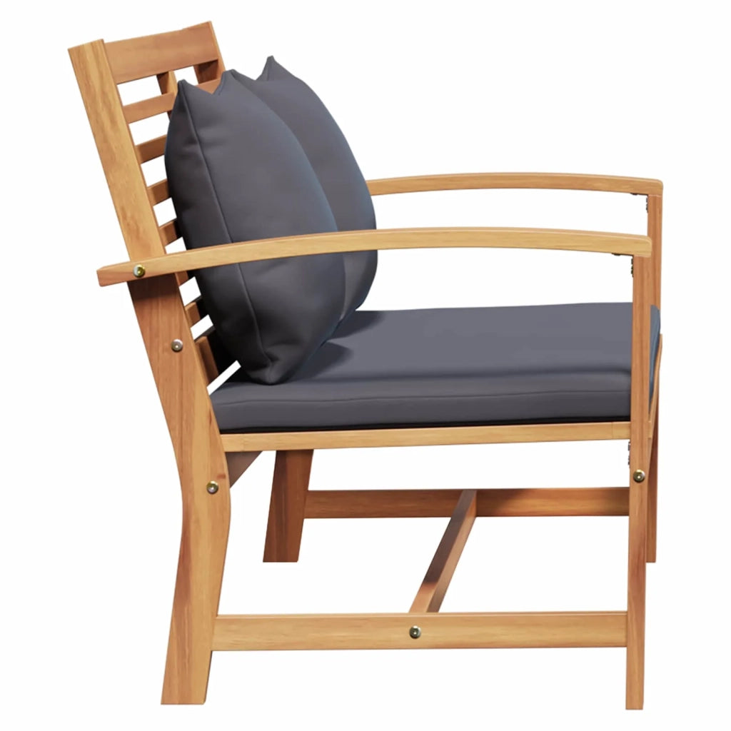 Salotto da Giardino-Set Panchina e Tavolo da Giardino con Cuscini 2 Pezzo 788376