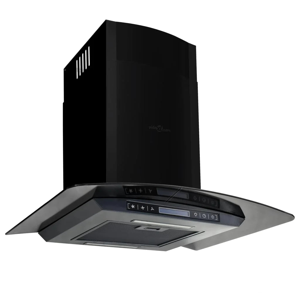 Cappa aspirante a parete in acciaio inox 756 m³/h 60 cm nero 02_0005842