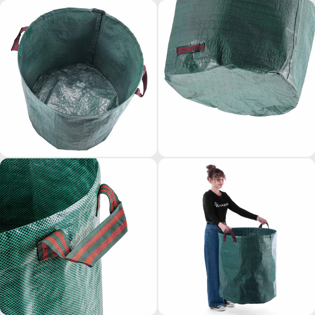 KADAX Sacchetto per foglie, rifiuti da giardino, erba, pieghevole, resistente, con maniglie, 270 L