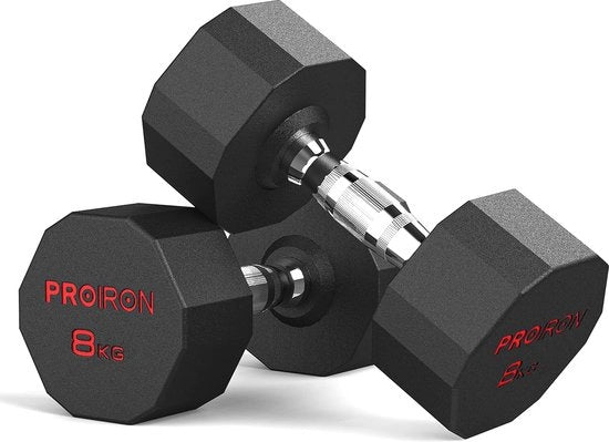 Haltere a secco a sei facce con nucleo in acciaio, manubri corti, 12 facce design unico, durato e resistente per allenamento quotidiano (3 kg, 5 kg, 8 kg, 10 kg, 12 kg, 16 kg, 20 kg, 24 kg)