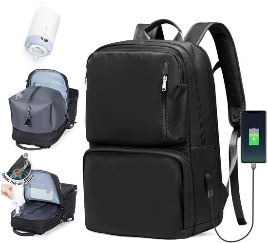Borsa a vuoto con sistema di compressione per viaggi, borsa a mano con airbag per donne, borsa a vuoto con compressore per viaggi aerei, borsa a vuoto impermeabile per uomini