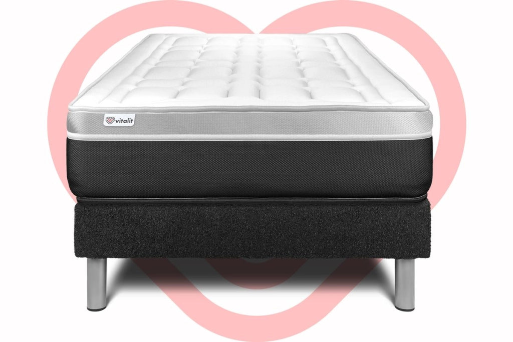Letto con materasso VITAL SOFT 120 x 190 cm Rete Kit Nero