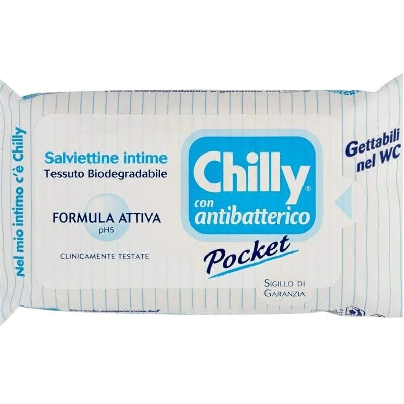 SET 6 CONFEZIONI CHILLY SALVIETTE INTIME ANTIBATTERICHE