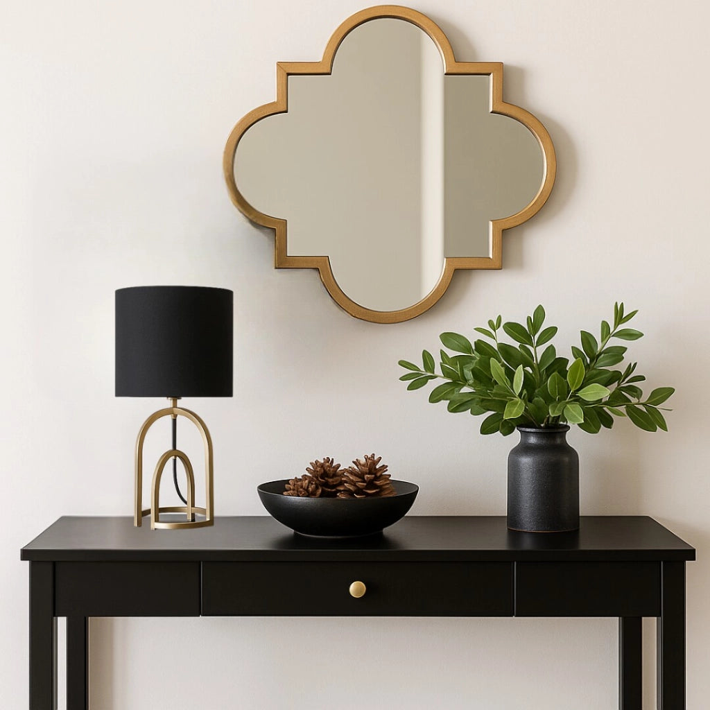 Lampada da tavolo Gisaya oro nero E14 Rabalux