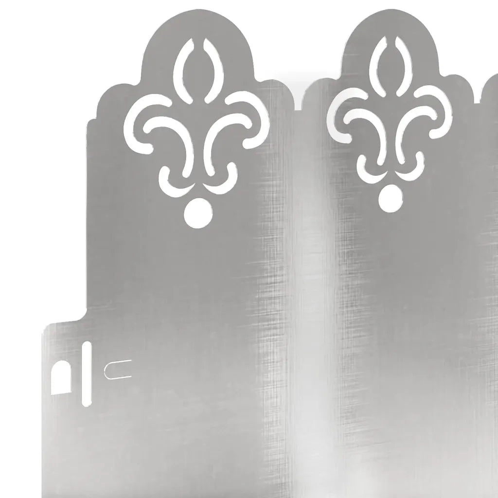 Bordure per prato 20 pz 103 x 0,05 x 22 cm Acciaio Inox Argento 874757