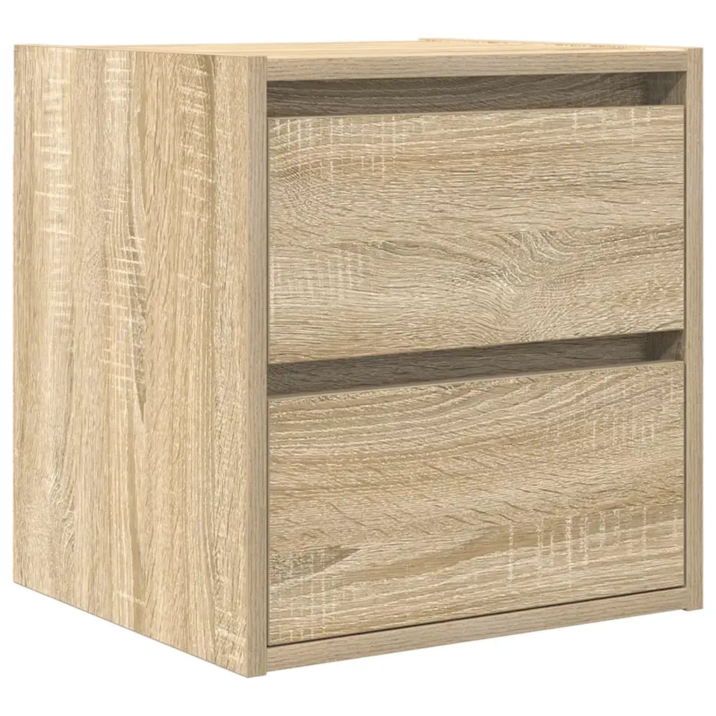 vidaXL Comodino a Muro Rovere Sonoma 38x34x40 cm