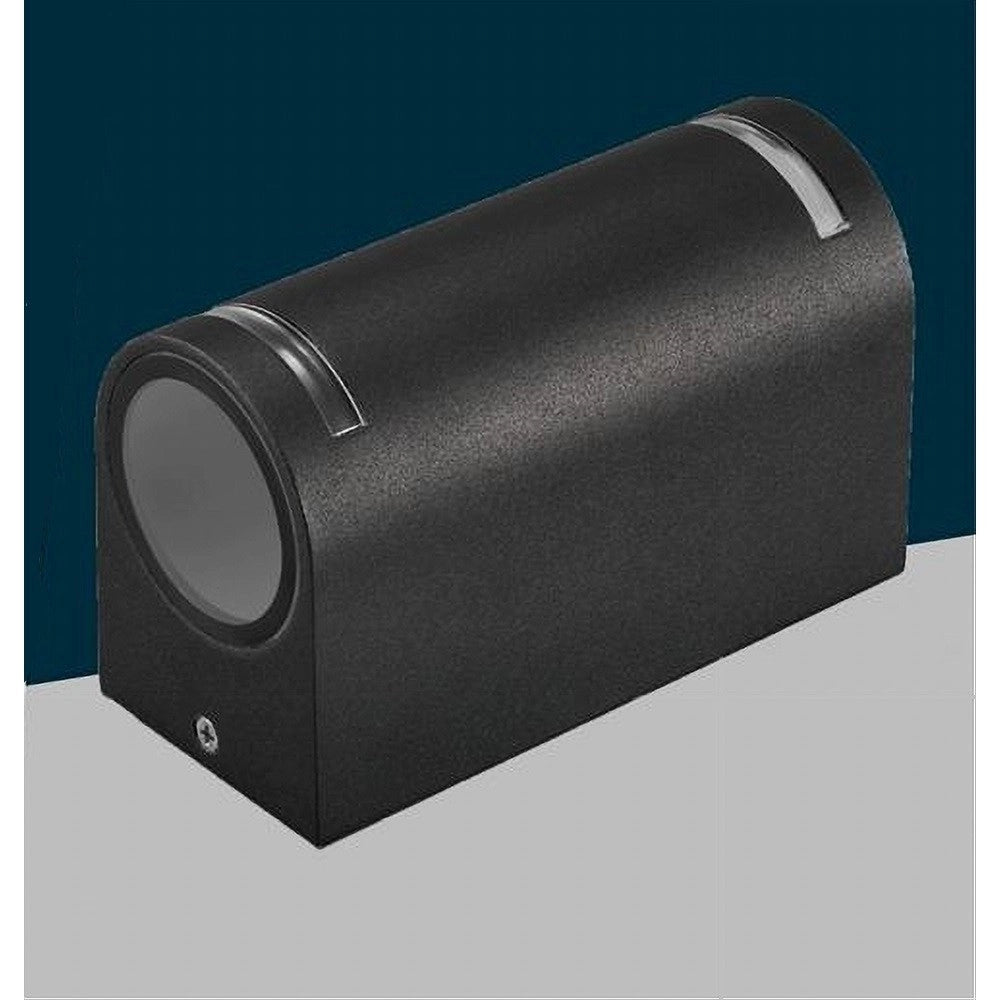 Trade Shop - Applique Esterno Per Parete Facciate Giardino Lampada Up&down Gu10 Ip54 Gn-wl062 - Nero