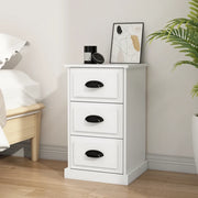 Comodino Bianco 39x39x67 cm in Legno Multistrato 816160