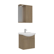 Set mobile lavabo con specchio (2 pezzi) "Purus 55" - 55 x 50 x 58 cm - Rovere