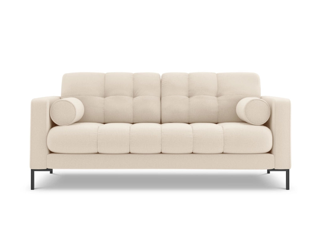 Cosmopolitan Design - Divano "Bali" 3 posti in tessuto strutturato beige chiaro 