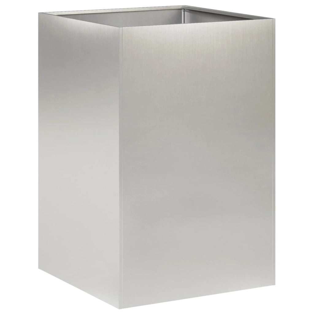 Vaso da giardino Argento 40 x 40 x 75 cm Acciaio Inox 8005380