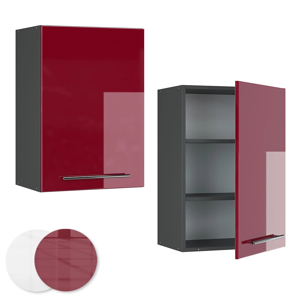 Pensile da cucina Fame-Line Bordeaux lucido/Antracite 50 cm Vicco