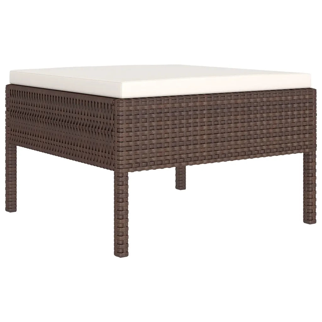 Set Divani da Giardino 6 pz con Cuscini in Polyrattan Marrone cod mxl 38331