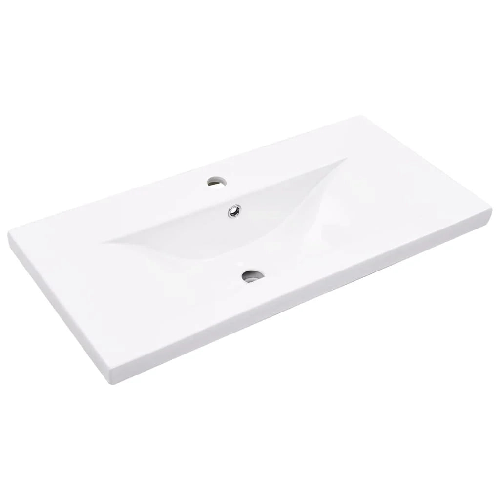 Mobile lavabo a parete con lavabo integrato 80 x 38,5 x 45 cm ampio vano contenitore stile vintage legno anticato 02_0055848