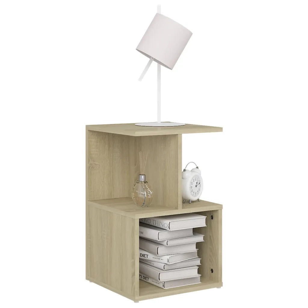 Comodini 2pz Rovere Sonoma 35x35x55 cm in Legno Multistrato 806353