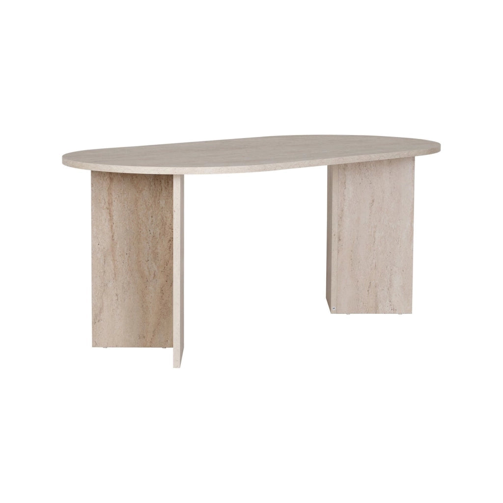 Monterano, Tavolo Fisso 6 Posti, 180x89.5x75h cm Bianco Marmo