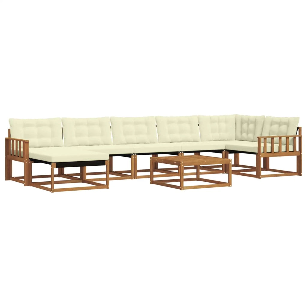 Set di divani da esterno con cuscino 22 pcs Naturale e Crema 3369693