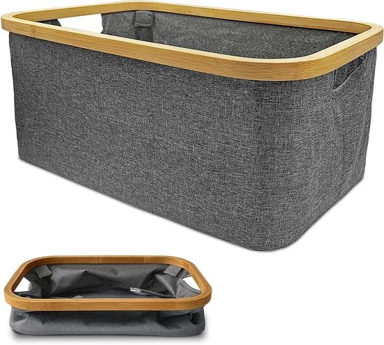 Wasmachine opvougbile - 50 litri - grigio - tessuto di bambù naturale